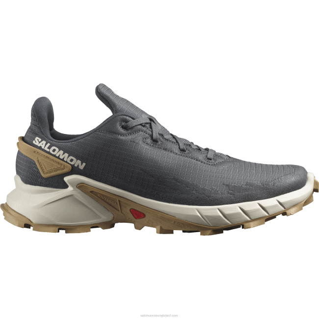 Salomon46081483 tênis de corrida masculino - alphacross 4 ébano/dia chuvoso/fantasma