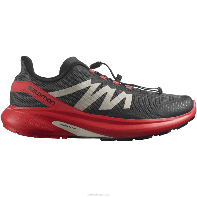 Salomon46081484 tênis de corrida masculino - hypulse imã/vermelho papoula/preto