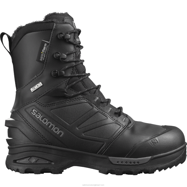 Salomon46081079 botas de inverno masculinas - toundra pro clima à prova d'água preto/ímã