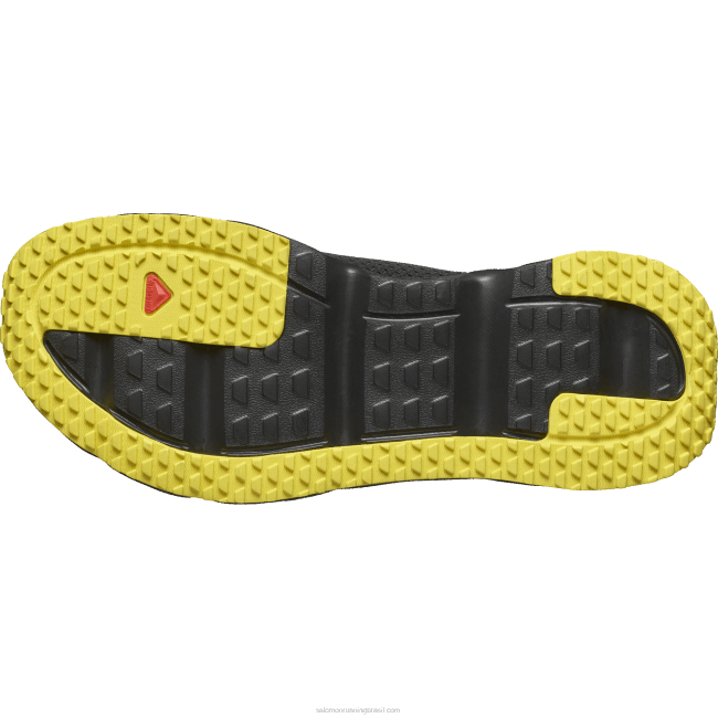 Salomon46081488 sapatos de recuperação masculinos - reelax slide 6.0 preto/botão de ouro
