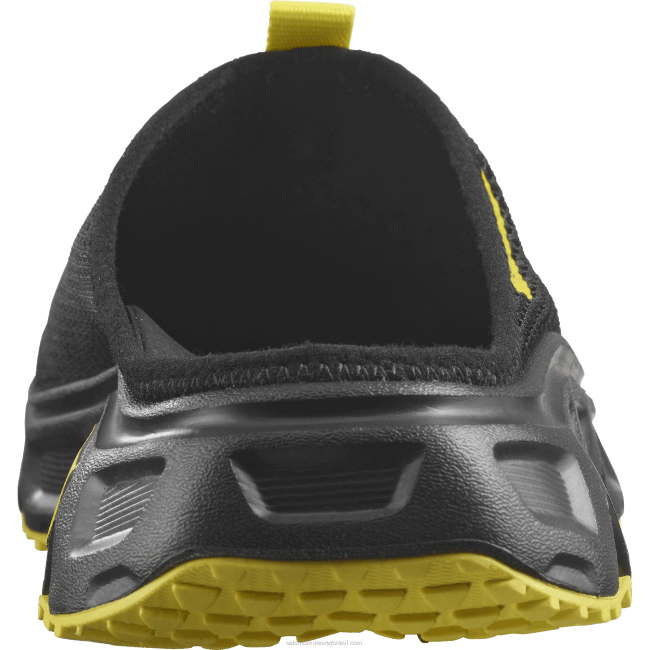 Salomon46081488 sapatos de recuperação masculinos - reelax slide 6.0 preto/botão de ouro