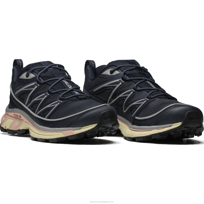 Salomon4608101 sapatos esportivos masculinos - extensão xt-6 safira escura/tinta da índia/nuvem rosa