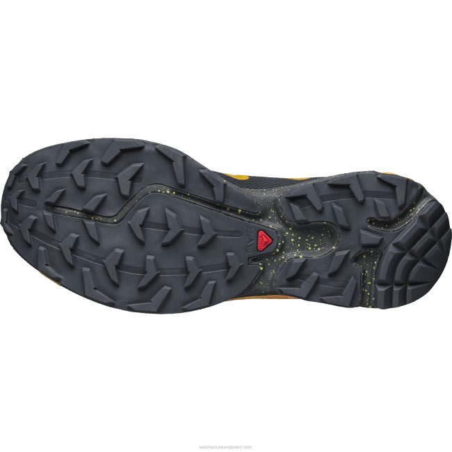 Salomon4608107 sapatos esportivos masculinos - xt-rush 2 ébano/laranja brilhante/verde limão brilhante
