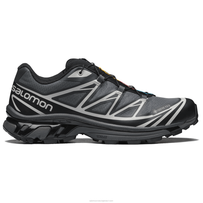 Salomon4608131 sapatos esportivos masculinos - xt-6 gore-tex preto/ébano/rocha lunar