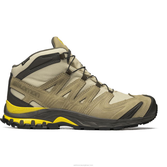 Salomon4608137 sapatos esportivos masculinos - xa pro 3d mid gore-tex para melhor loja de presentes safari/kelp/império amarelo