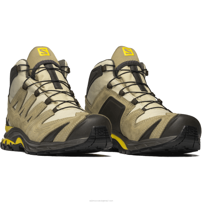 Salomon4608137 sapatos esportivos masculinos - xa pro 3d mid gore-tex para melhor loja de presentes safari/kelp/império amarelo