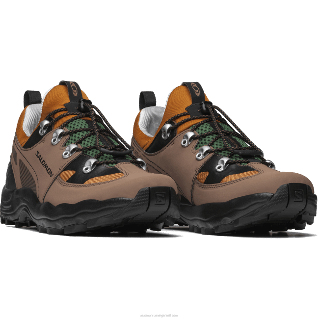 Salomon4608161 sapatos esportivos masculinos - raid wind 75th carvalho dourado/bolota/preto