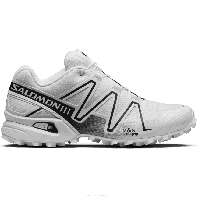Salomon4608178 sapatos esportivos masculinos - speedcross 3 branco/liga