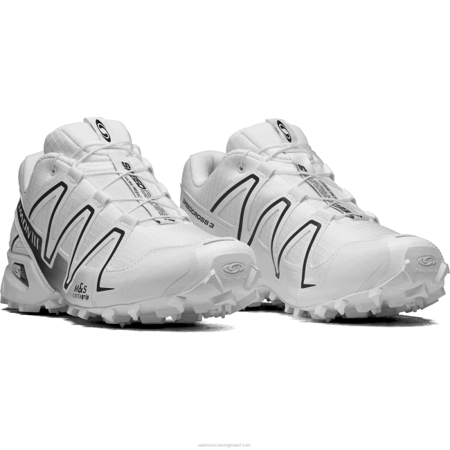 Salomon4608178 sapatos esportivos masculinos - speedcross 3 branco/liga