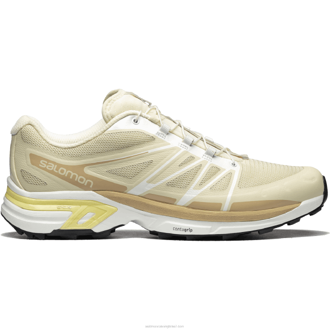 Salomon4608192 sapatos esportivos masculinos - xt-wings 2 rola/branca/avelã