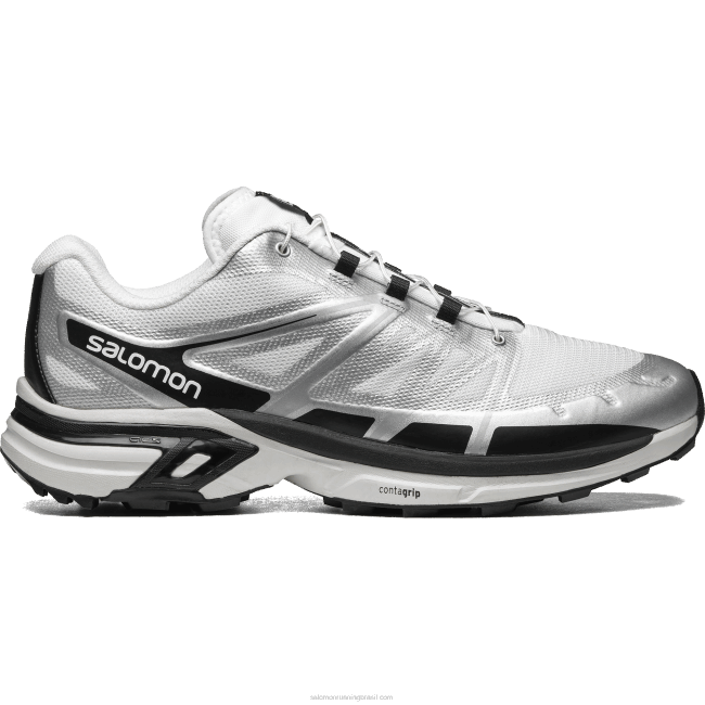 Salomon4608194 sapatos esportivos masculinos - xt-wings 2 branco/prata metálico x/preto