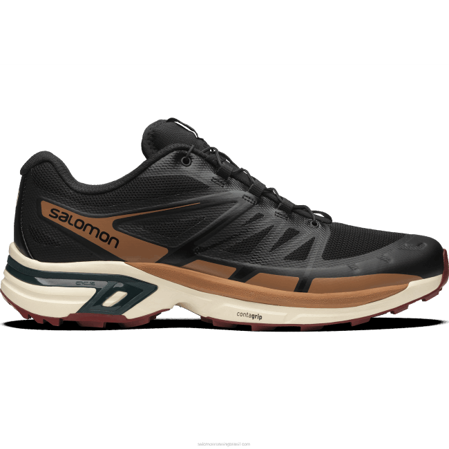Salomon4608197 sapatos esportivos masculinos - xt-wings 2 areia preta/branqueada/pinheiro ponderosa