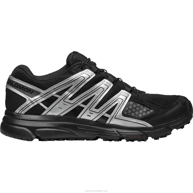 Salomon4608204 sapatos esportivos masculinos - x-mission 3 preto/prata metálico x/ímã