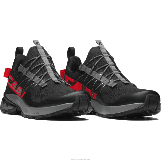 Salomon4608212 sapatos esportivos masculinos - capa xa preto/sombra tranquila/tomate cereja