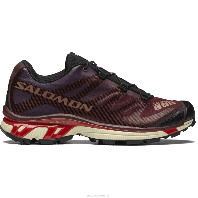 Salomon4608219 sapatos esportivos masculinos - xt-4 chocolate amargo/mousse mocha/vermelho ardente