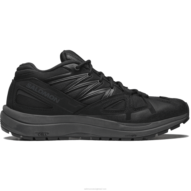 Salomon4608220 sapatos esportivos masculinos - odyssey 1 couro avançado preto/ébano