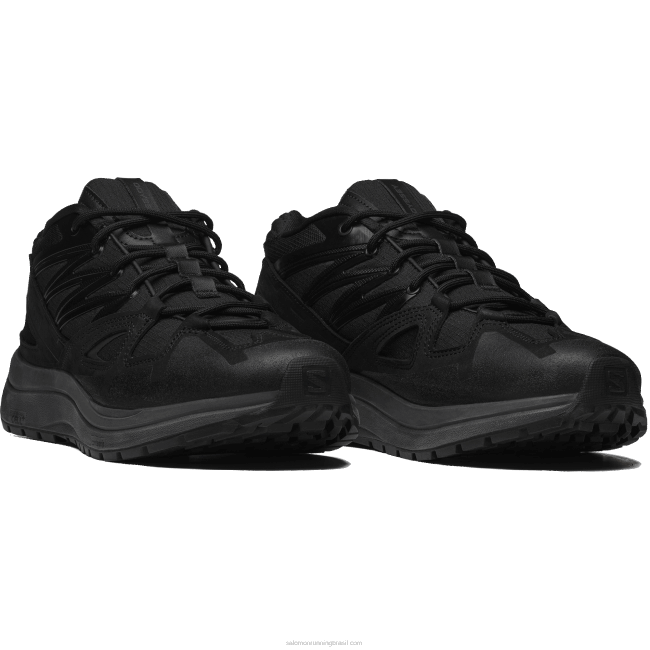 Salomon4608220 sapatos esportivos masculinos - odyssey 1 couro avançado preto/ébano