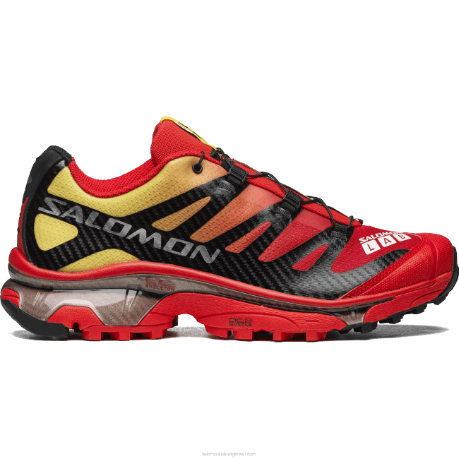 Salomon460863 sapatos esportivos masculinos - xt-4 og vermelho ardente/preto/amarelo império