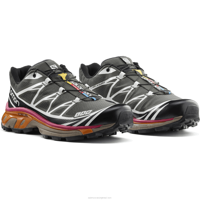 Salomon460866 sapatos esportivos masculinos - xt-6 recut beluga/preto/laranja avermelhado