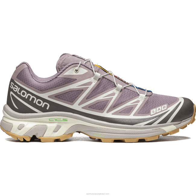 Salomon460880 sapatos esportivos masculinos - xt-6 codorna/ameixa gatinho/baunilha gelo
