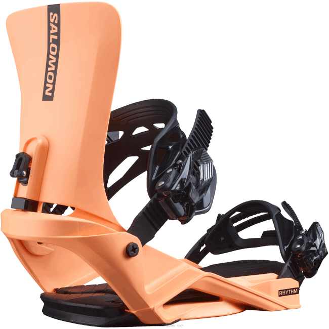 Salomon4608605 amarrações de snowboard masculino - ritmo laranja neon