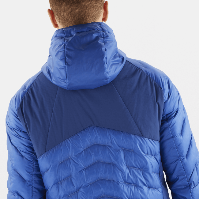 Salomon46081089 Jaqueta com capuz isolada para homem - contorno primaloft peônia azul náutico/marinho