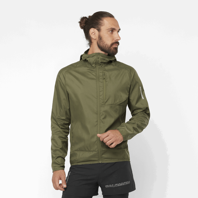Salomon46081092 moletom com capuz de jaqueta de vento para homem - vento cruzado bonatti folha de uva