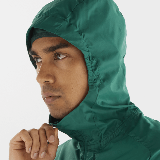 Salomon46081096 moletom com capuz de jaqueta de vento para homem - vento cruzado bonatti pacífico