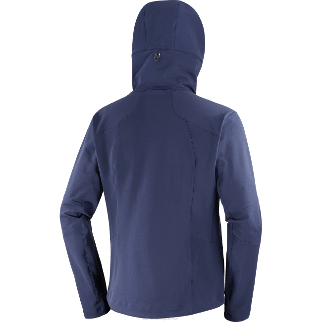 Salomon46081107 Jaqueta midlayer masculina com zíper completo - outpeak softshell íris azul marinho