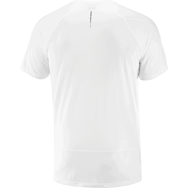 Salomon4608234 t-shirt de manga curta para homem - cross run branco