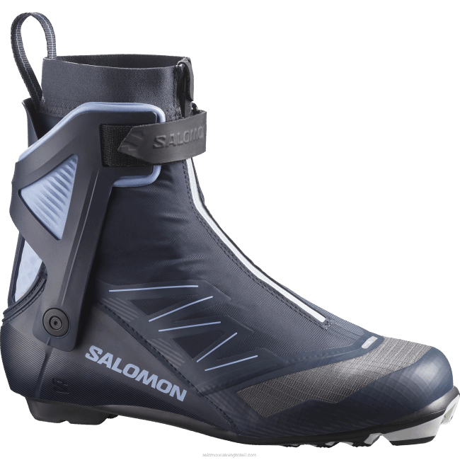 Salomon46081336 bota nórdica de patinação feminina - rs8 vitane marinho escuro/ébano/azul kentucky