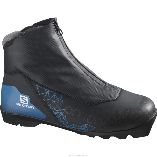 Salomon46081337 bota nórdica clássica feminina - vitane prolink ébano/azul/branco