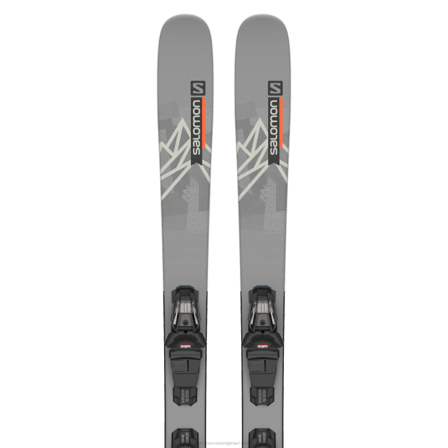 Salomon46081018 pacote de esqui freestyle feminino - qst spark (e m10) tempestade cinza/preto/chama