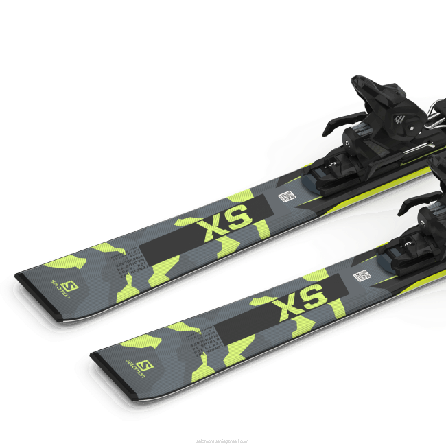 Salomon46081019 pacote de esqui feminino em pista - s/force sx (e m10) castelrock/pastel neon lime 1/preto