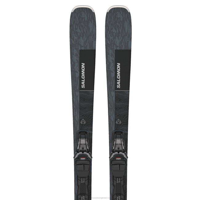 Salomon46081026 pacote de esqui all-mountain feminino - postura 80 (e m11) bering sea metalizado/preto/prateado