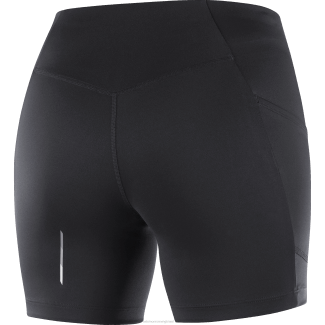 Salomon46081154 meias curtas femininas - cross run 5 preto profundo