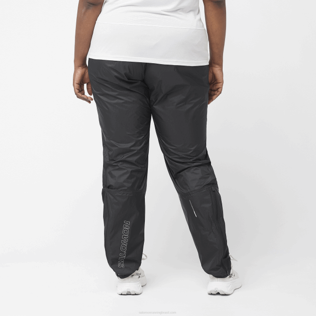 Salomon4608946 calças de mulher - bonatti impermeáveis preto profundo