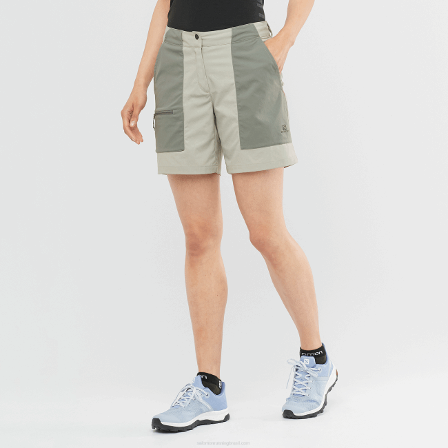 Salomon4608958 calções de mulher - ultrack ferro forjado/sábio sedona