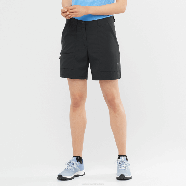 Salomon4608959 calções de mulher - ultrack preto