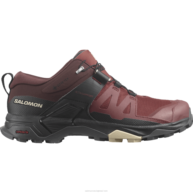 Salomon46081140 sapatos de caminhada femininos - x ultra 4 gore-tex Marrom garança/preto/areia branqueada