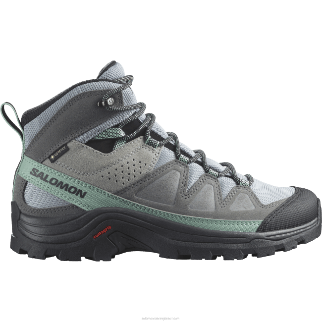Salomon46081143 botas de caminhada em pele para mulher - quest rove gore-tex pedreira/sombra silenciosa/preto