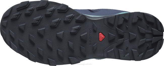 Salomon46081147 sapatos de caminhada femininos - contorno gore-tex treliça/blazer marinho/guacamole