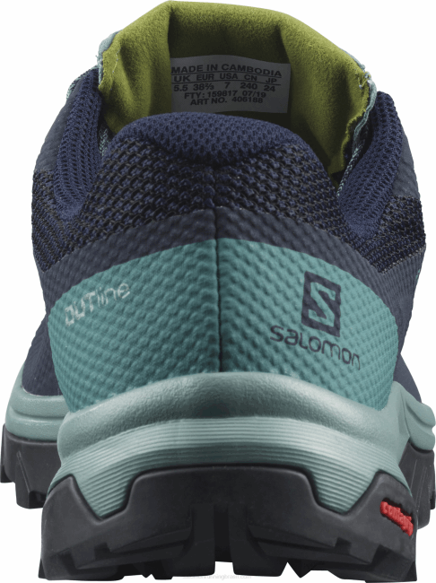 Salomon46081147 sapatos de caminhada femininos - contorno gore-tex treliça/blazer marinho/guacamole
