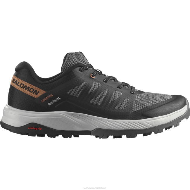 Salomon46081280 sapatos de caminhada femininos - outrise ameixa gatinho/preto/ouro coral