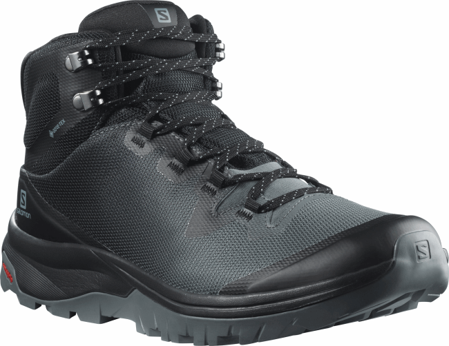Salomon46081283 botas de caminhada femininas - vaya mid gore-tex tempo tempestuoso/preto/soldado