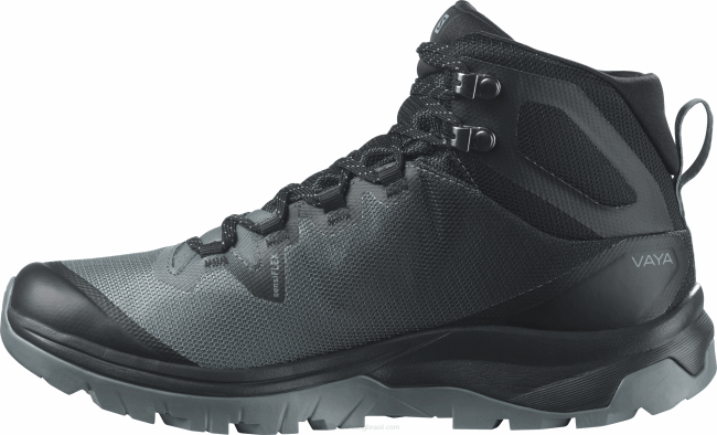 Salomon46081283 botas de caminhada femininas - vaya mid gore-tex tempo tempestuoso/preto/soldado