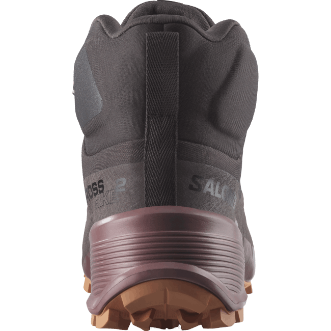 Salomon4608737 botas de caminhada para mulheres - caminhada cruzada 2 mid gore-tex xisto/gengibre selvagem/ouro coral