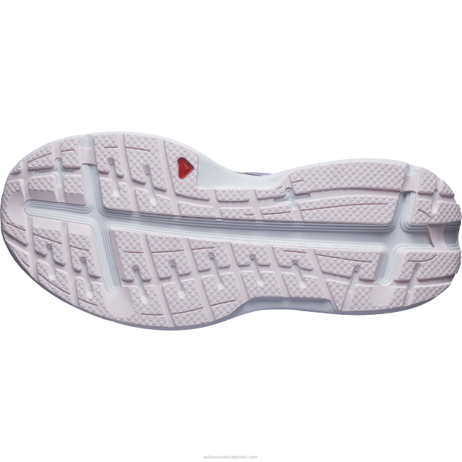 Salomon46081152 tênis de corrida feminino - aero glide flor de orquídea/berço rosa/branco