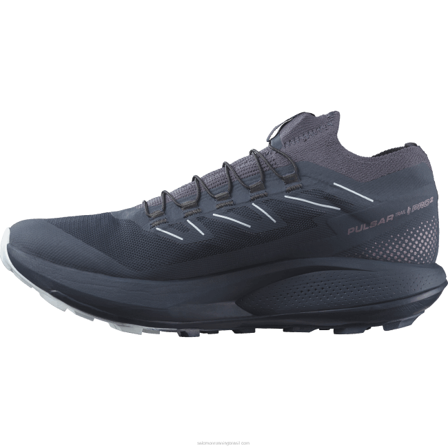 Salomon46081493 tênis de corrida feminino - pulsar trail pro 2 carbono/floração de orquídeas/gelo ártico