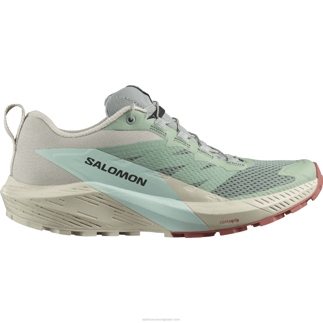 Salomon46081496 Tênis de corrida feminino - Sense Ride 5 nenúfar/dia chuvoso/água branqueada